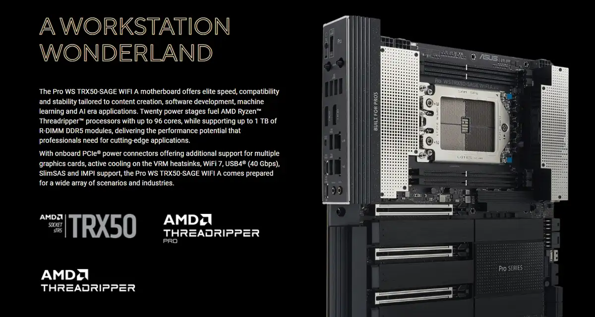 ASUS Pro WS TRX50-SAGE WIFI A Workstation Motherboard Price in Bangladesh